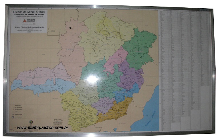 Quadro de Mapa para Ímãs